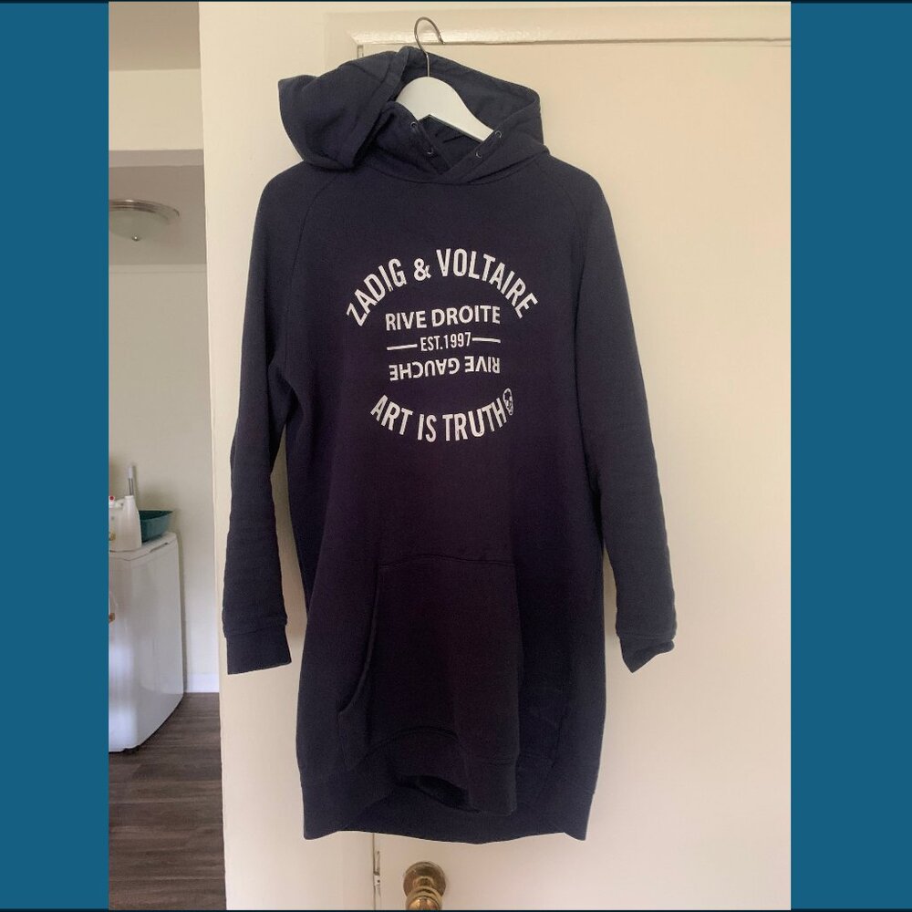 Very rare Zadig & Voltaire sweater/hoodie dress navy blue S